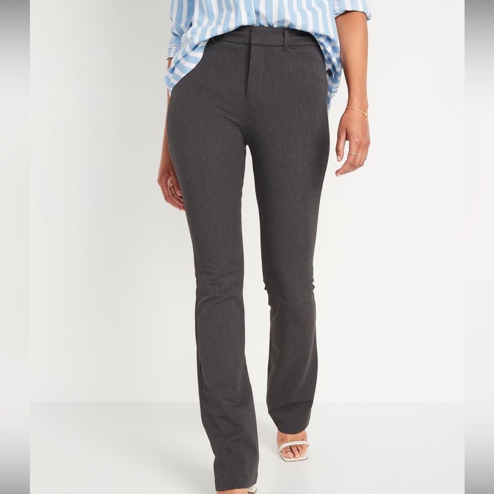 Old Navy Pixie Flare Pants | size 4 | Dark Heather Gray